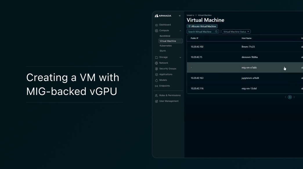 Creating a VM with MIG-backed vGPU